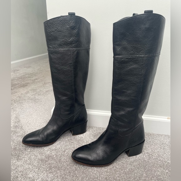 Louise et cie black leather lo-verrah knee high riding boots 38.5 8.5 - Picture 3 of 8